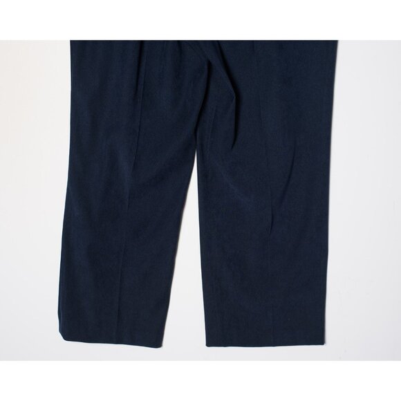 Vintage Haggar Womens 35x27 Wide Leg Pants Stretch Made in Canada Navy - Picture 7 of 8